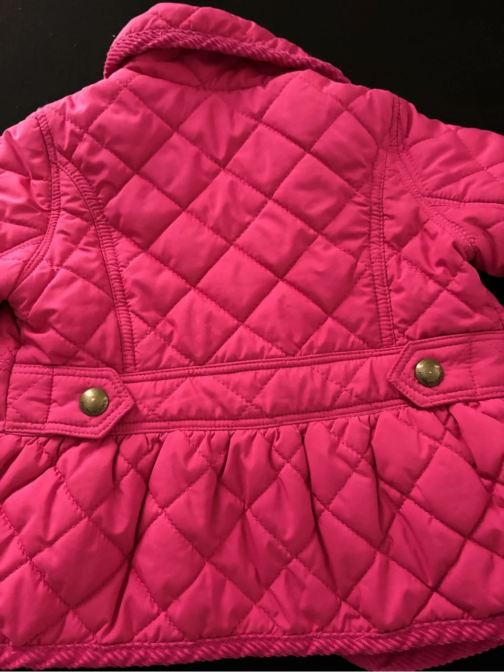 Ralph Lauren Hot Pink Quilted Peplum Jacket